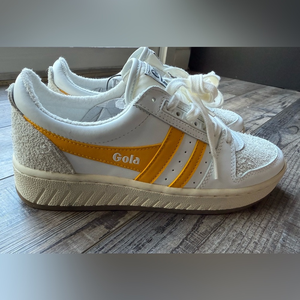Gola For ZARA White and Yellow Grandslam Casual Sneakers - Picture 2 of 9